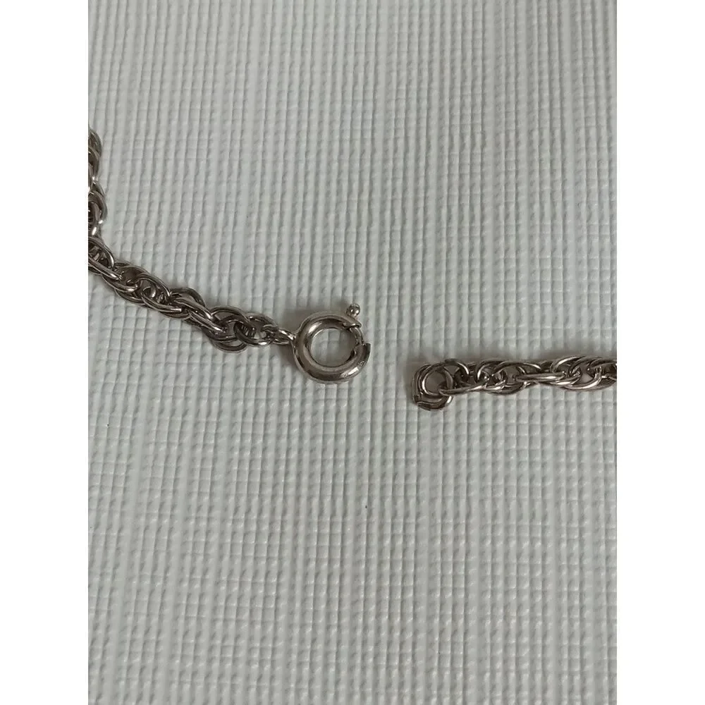 Solid White & Silver Toned Metal Rectangle Accents Long Length Layering Necklace